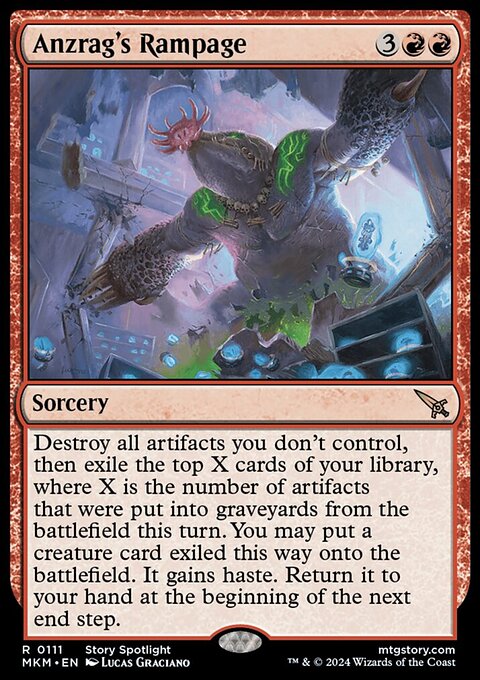 Anzrag's Rampage, Murders at Karlov Manor #111, Magic: The Gathering card