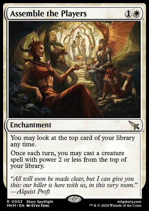 Assemble the Players, Murders at Karlov Manor #3, Magic: The Gathering card