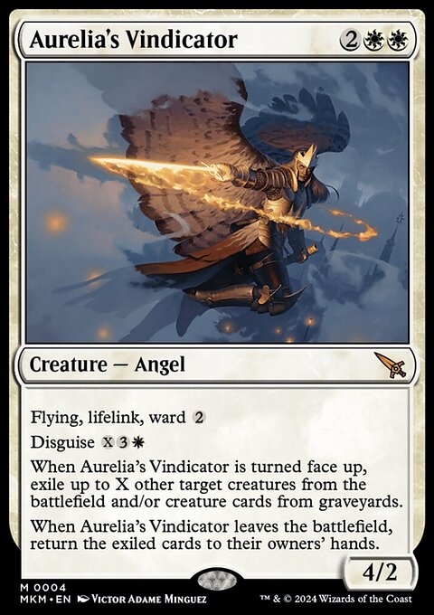 Aurelia's Vindicator, Murders at Karlov Manor #4, Magic: The Gathering card