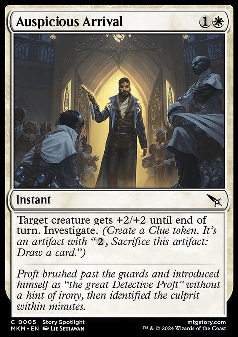 Auspicious Arrival, Murders at Karlov Manor #5, Magic: The Gathering card