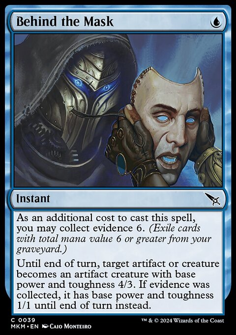 Behind the Mask, Murders at Karlov Manor #39, Magic: The Gathering card