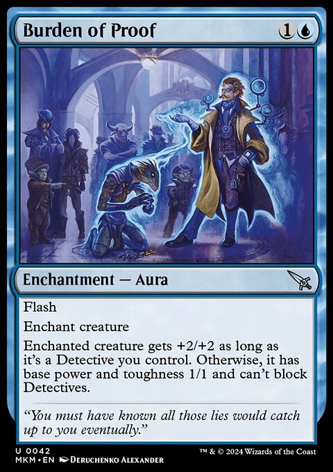 Burden of Proof, Murders at Karlov Manor #42, Magic: The Gathering card