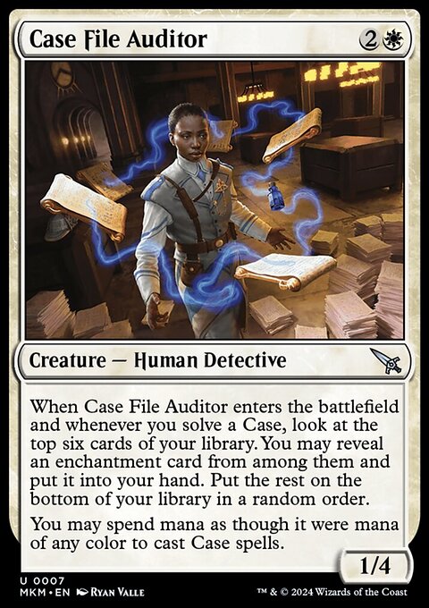 Case File Auditor, Murders at Karlov Manor #7, Magic: The Gathering card