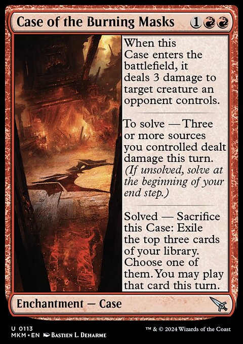 Case of the Burning Masks, Murders at Karlov Manor #113, Magic: The Gathering card
