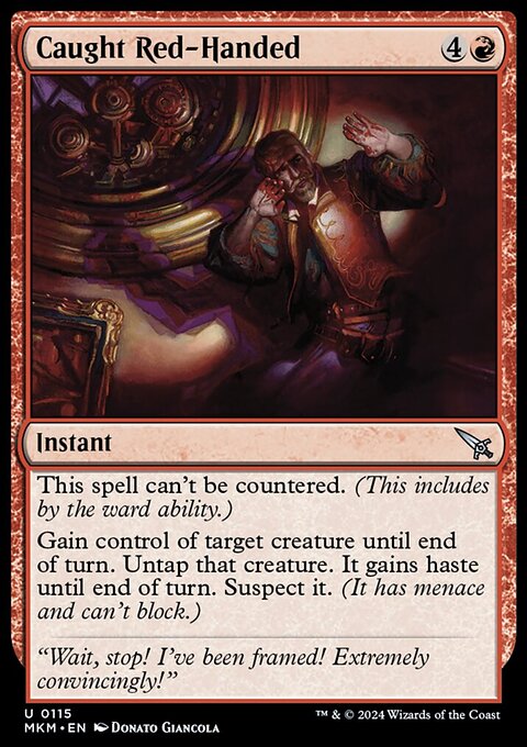 Caught Red-Handed, Murders at Karlov Manor #115, Magic: The Gathering card