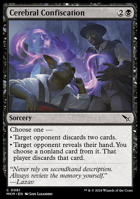 Cerebral Confiscation, Murders at Karlov Manor #81, Magic: The Gathering card