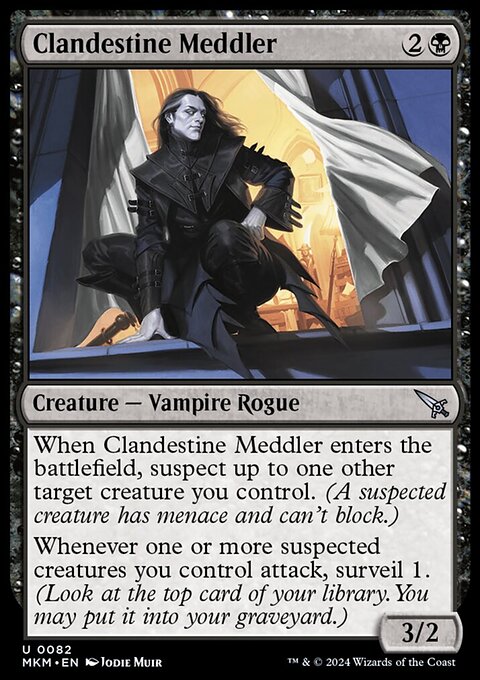 Clandestine Meddler, Murders at Karlov Manor #82†, Magic: The Gathering card