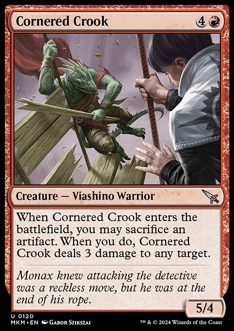 Cornered Crook, Murders at Karlov Manor #120, Magic: The Gathering card