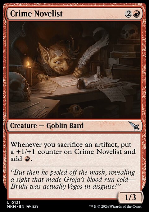 Crime Novelist, Murders at Karlov Manor #121, Magic: The Gathering card