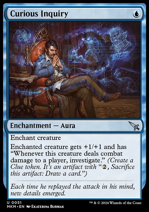 Curious Inquiry, Murders at Karlov Manor #51, Magic: The Gathering card