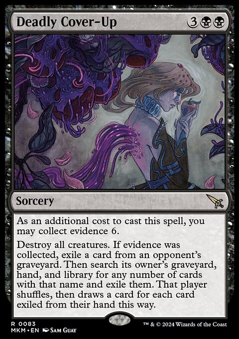 Deadly Cover-Up, Murders at Karlov Manor #83, Magic: The Gathering card