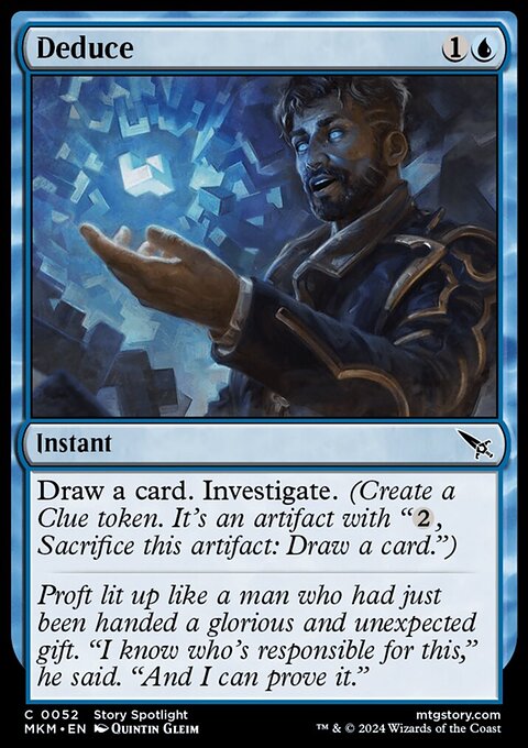 Deduce, Murders at Karlov Manor #52, Magic: The Gathering card