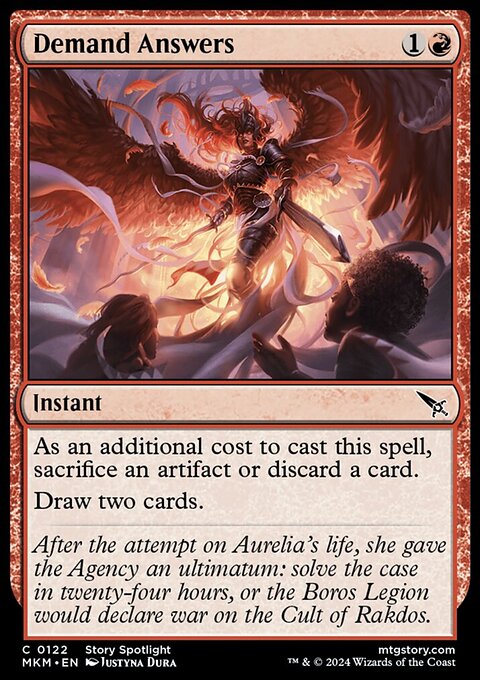 Demand Answers, Murders at Karlov Manor #122, Magic: The Gathering card
