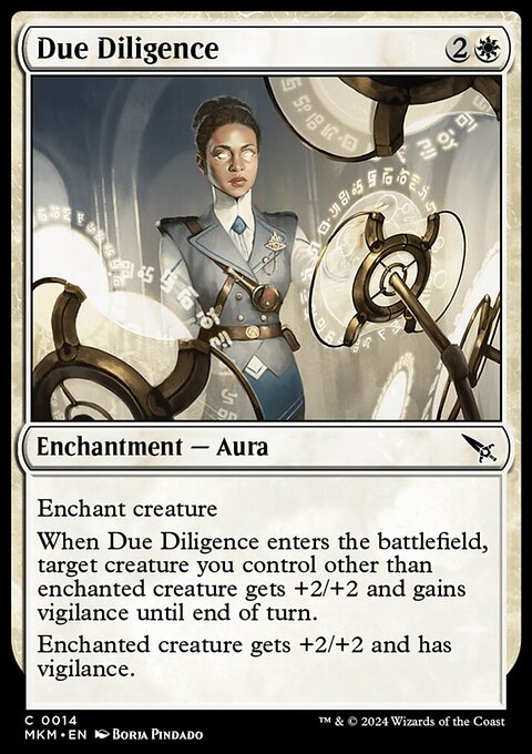 Due Diligence, Murders at Karlov Manor #14, Magic: The Gathering card