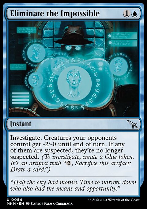 Eliminate the Impossible, Murders at Karlov Manor #54, Magic: The Gathering card