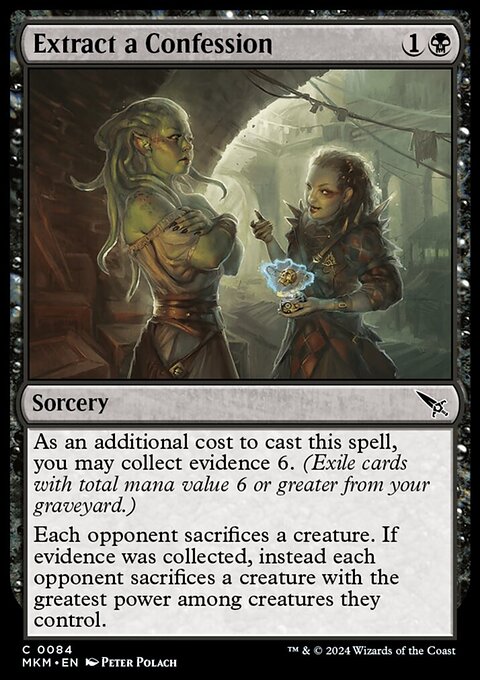 Extract a Confession, Murders at Karlov Manor #84, Magic: The Gathering card