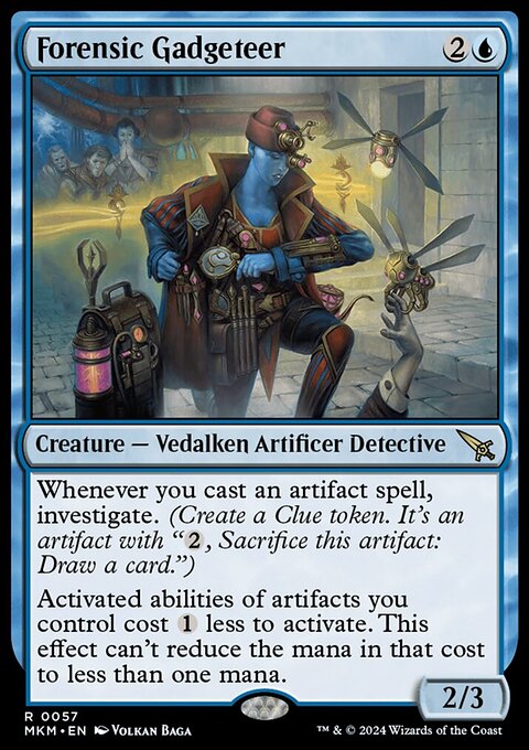 Forensic Gadgeteer, Murders at Karlov Manor #57, Magic: The Gathering card