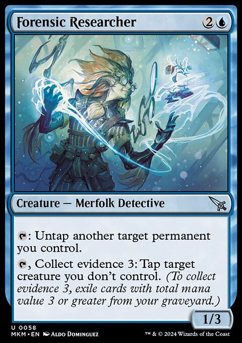 Forensic Researcher, Murders at Karlov Manor #58, Magic: The Gathering card