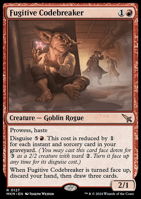 Fugitive Codebreaker, Murders at Karlov Manor #127, Magic: The Gathering card