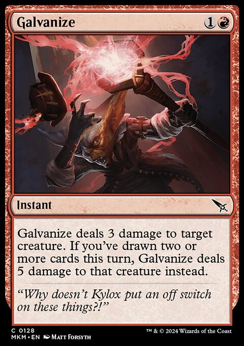 Galvanize, Murders at Karlov Manor #128, Magic: The Gathering card