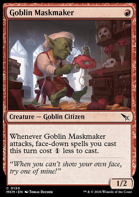 Goblin Maskmaker, Murders at Karlov Manor #130, Magic: The Gathering card