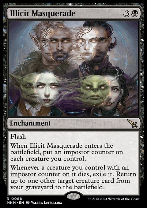 Illicit Masquerade, Murders at Karlov Manor #88, Magic: The Gathering card