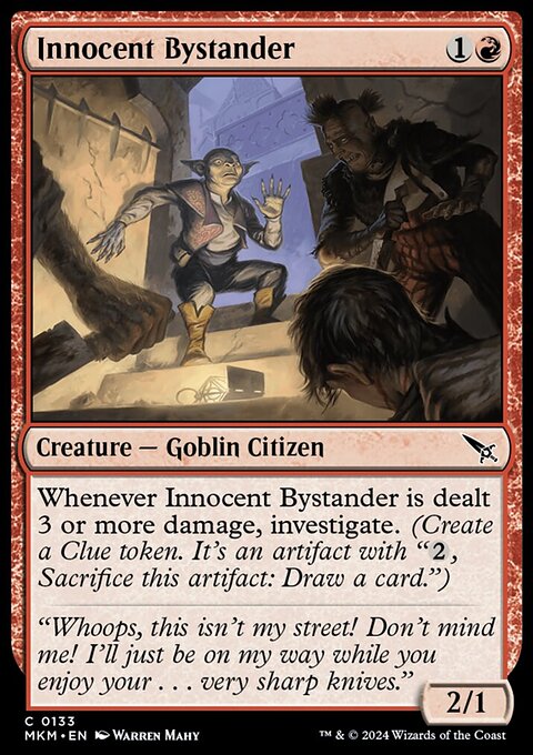 Innocent Bystander, Murders at Karlov Manor #133, Magic: The Gathering card