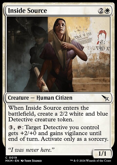 Inside Source, Murders at Karlov Manor #19, Magic: The Gathering card