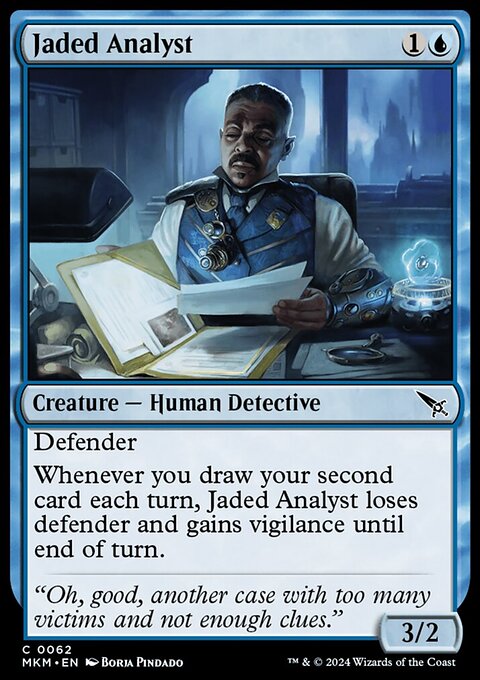Jaded Analyst, Murders at Karlov Manor #62, Magic: The Gathering card