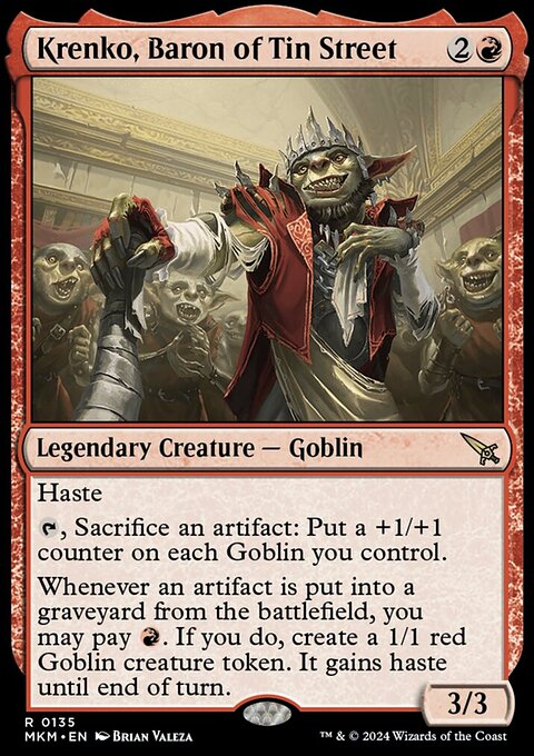 Krenko, Baron of Tin Street, Murders at Karlov Manor #135, Magic: The Gathering card