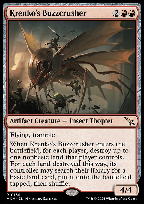 Krenko's Buzzcrusher, Murders at Karlov Manor #136, Magic: The Gathering card