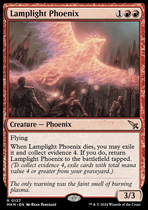 Lamplight Phoenix, Murders at Karlov Manor #137, Magic: The Gathering card