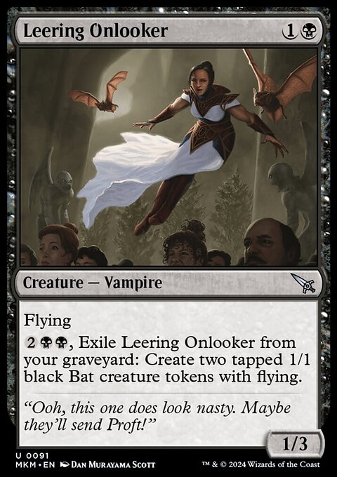 Leering Onlooker, Murders at Karlov Manor #91, Magic: The Gathering card