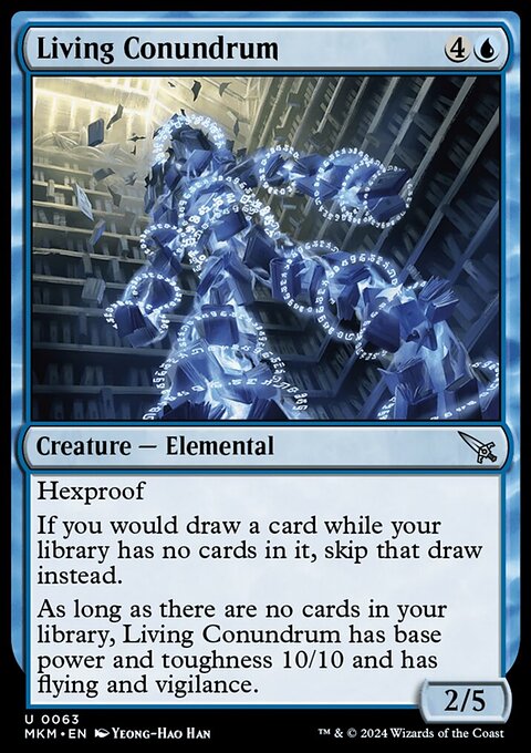 Living Conundrum, Murders at Karlov Manor #63, Magic: The Gathering card