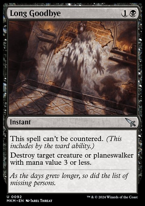 Long Goodbye, Murders at Karlov Manor #92, Magic: The Gathering card
