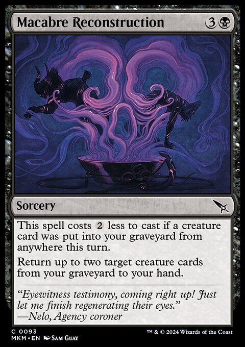 Macabre Reconstruction, Murders at Karlov Manor #93, Magic: The Gathering card