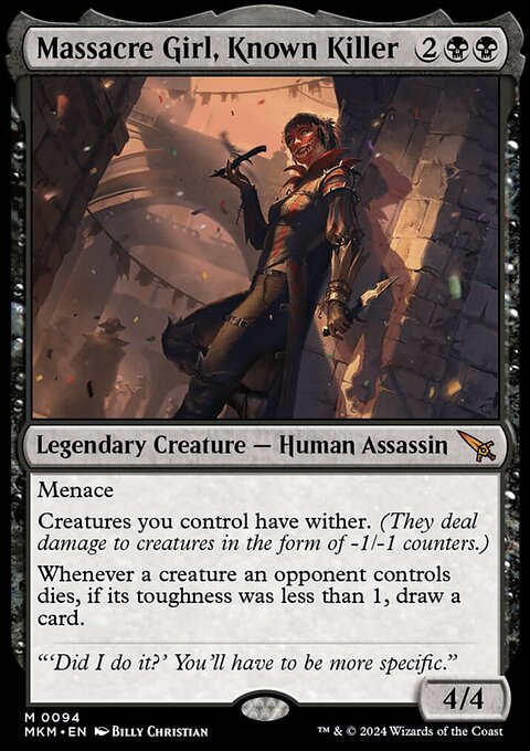Massacre Girl, Known Killer, Murders at Karlov Manor #94, Magic: The Gathering card