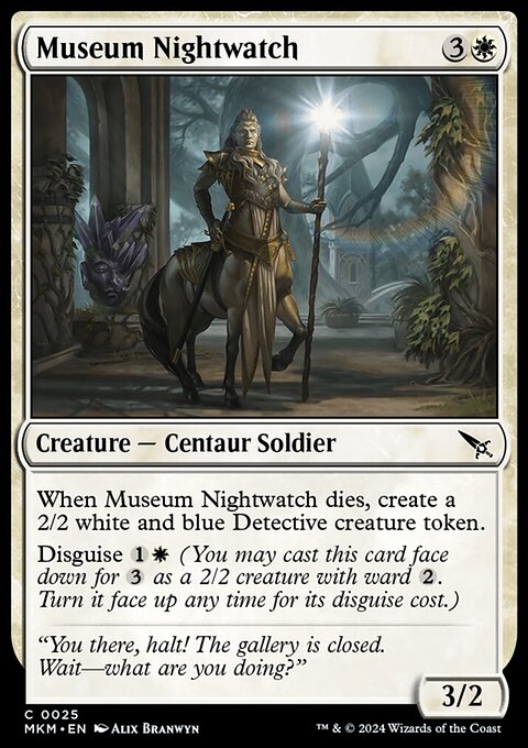 Museum Nightwatch, Murders at Karlov Manor #25, Magic: The Gathering card