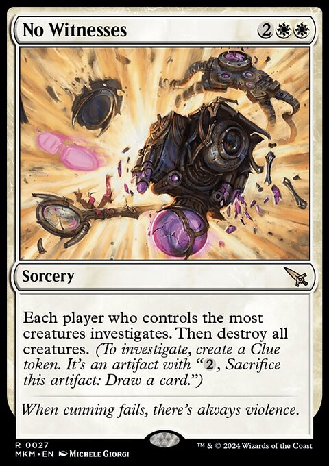No Witnesses, Murders at Karlov Manor #27, Magic: The Gathering card