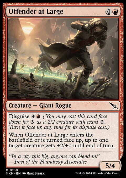 Offender at Large, Murders at Karlov Manor #138, Magic: The Gathering card
