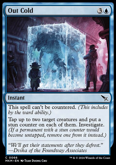 Out Cold, Murders at Karlov Manor #66, Magic: The Gathering card