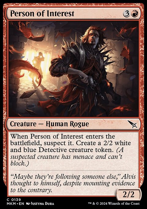 Person of Interest, Murders at Karlov Manor #139, Magic: The Gathering card