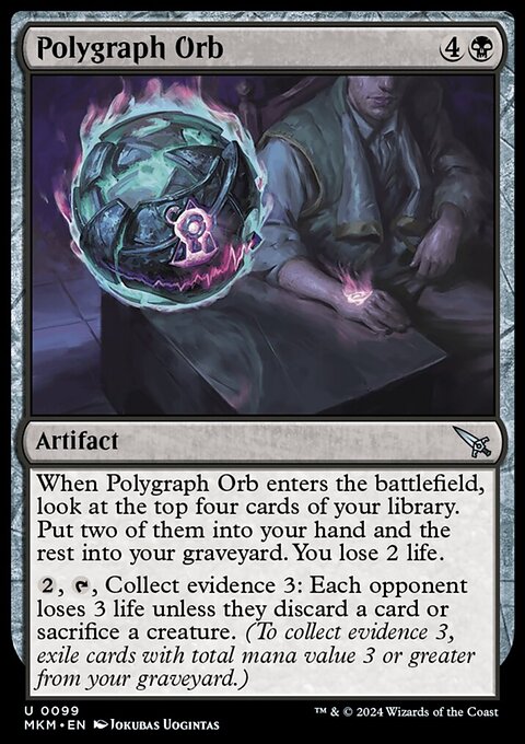 Polygraph Orb, Murders at Karlov Manor #99, Magic: The Gathering card