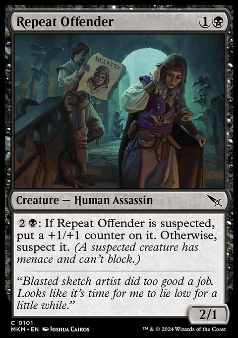 Repeat Offender, Murders at Karlov Manor #101, Magic: The Gathering card