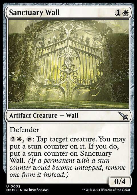 Sanctuary Wall, Murders at Karlov Manor #32, Magic: The Gathering card