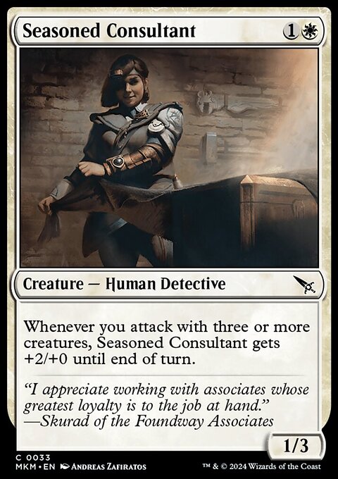 Seasoned Consultant, Murders at Karlov Manor #33, Magic: The Gathering card