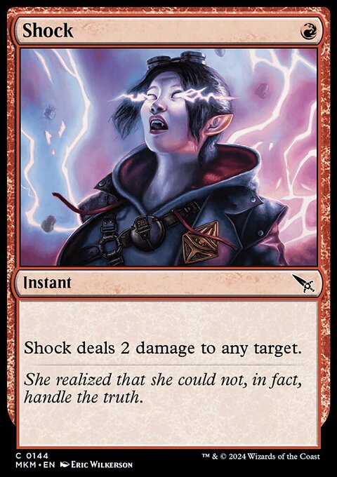 Shock, Murders at Karlov Manor #144, Magic: The Gathering card