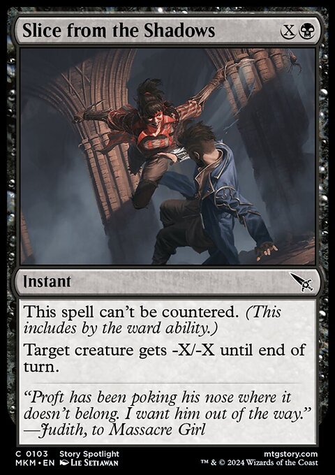 Slice from the Shadows, Murders at Karlov Manor #103, Magic: The Gathering card