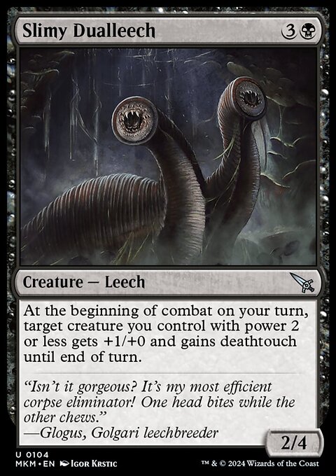 Slimy Dualleech, Murders at Karlov Manor #104, Magic: The Gathering card