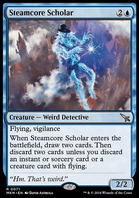 Steamcore Scholar, Murders at Karlov Manor #71, Magic: The Gathering card